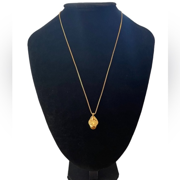 NWT Philos New York Gold Pendant Necklace - Picture 1 of 6